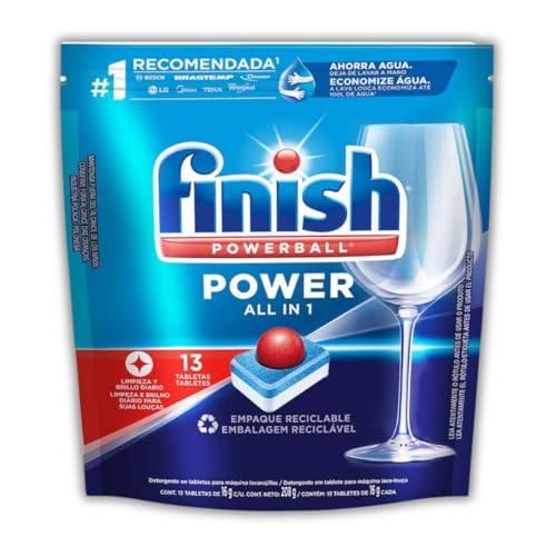 Finish Powerball Sabão Maquina Lava Louças Pastilha 13un
