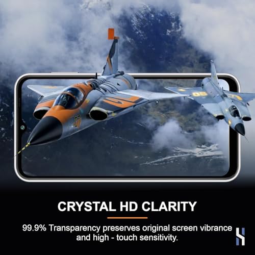 Image of Tempered Glass for Samsung Galaxy A14 (6.6 Inch) Military Grade 9H Screen Guard, Anti-Scratch, Shatterproof, Edge-to-Edge Full Coverage - Black Border