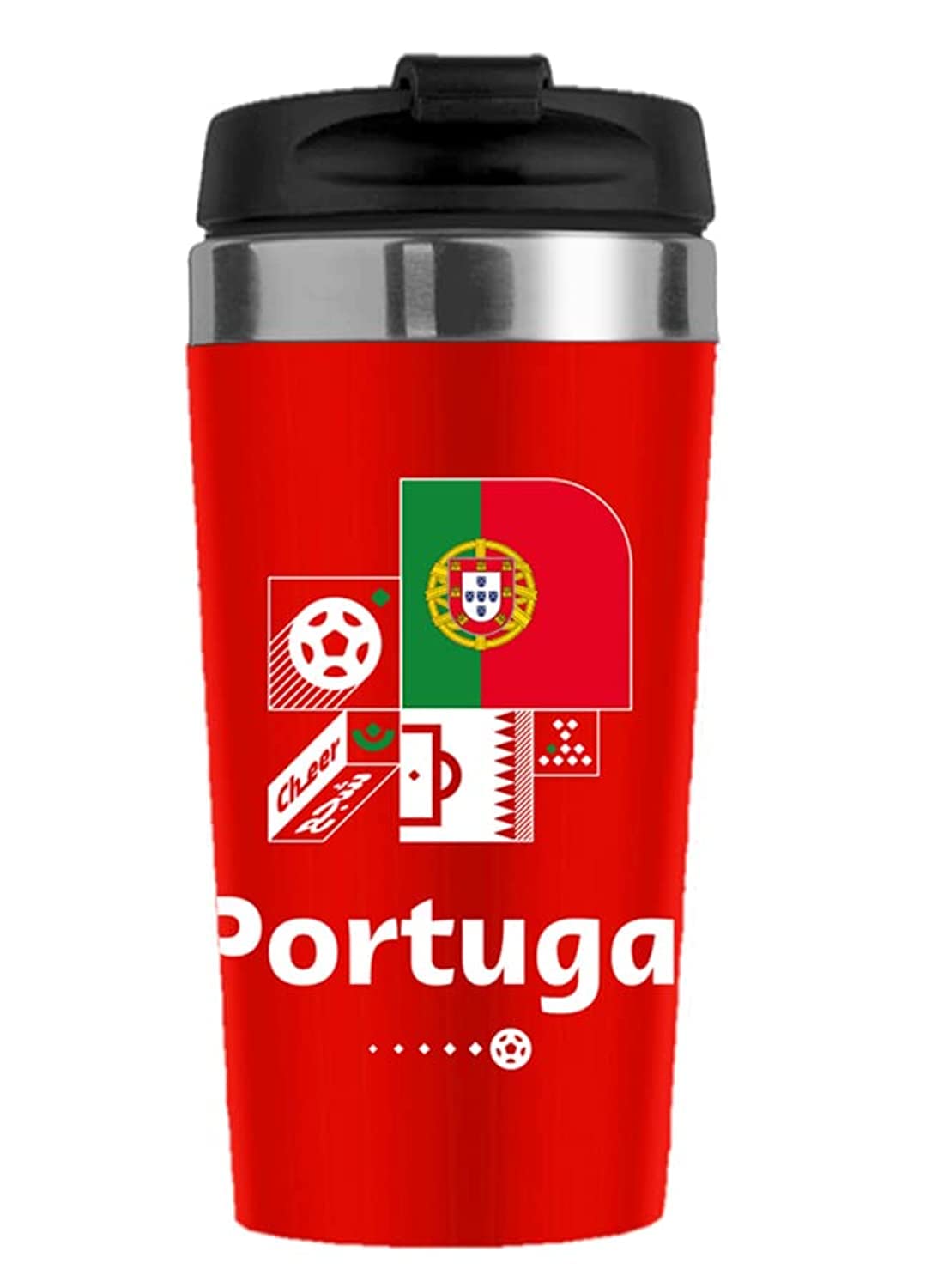RT500402POR World Cup Qatar 2022 Stainless Steel Vacuum Mug –Portugal- 450ml