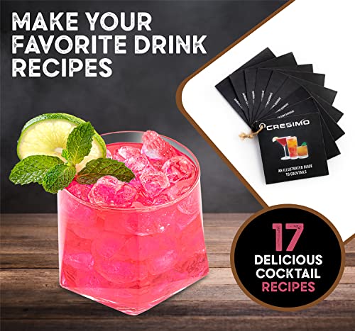 24Oz Cocktail Shaker Set With Bar Accessories For The Home Bar Set - Martini Shaker, Jigger, Drink Shaker Mixer Spoon - Alcohol Shaker Bartender Gift Idea - Bartending Kit Essential For Home - Cresimo #TOP7