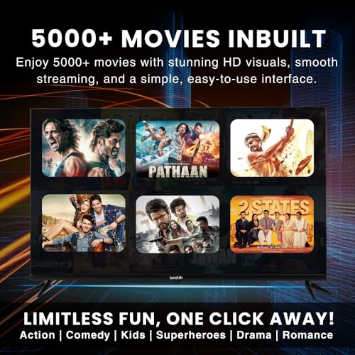 Image of IONSTAR 43 inch HD SMART TV Android (108 cm) 100+ Apps, USB, HDMI, Thunder Speaker, Thin Panel, Voice Control with Radiant Color Engine