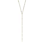 Fossil Women's All Stacked Up Gold-Tone Stainless Steel Y-Neck Necklace