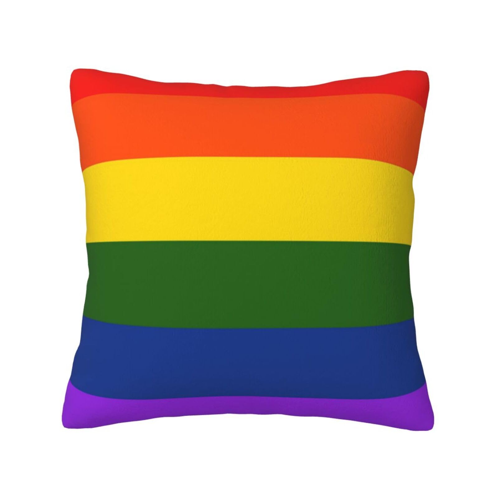 YFSGDLBN Rainbow Flag printed Velvet pillowcase decorative Cushion Cover