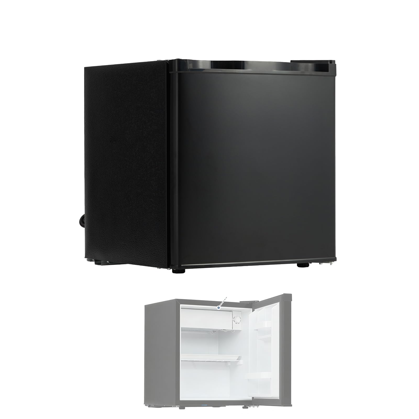 Festisoul 1.6 cu ft Compact Freezer Black