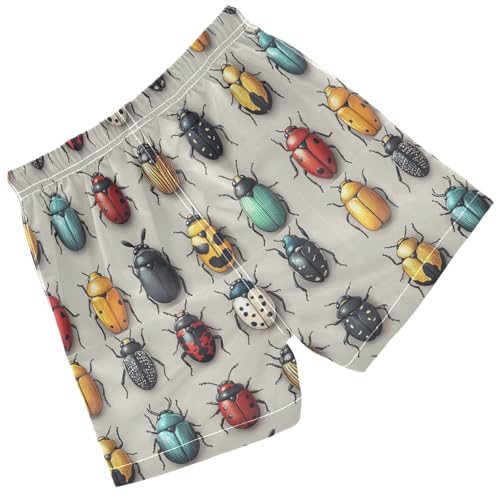 Pigsaly Boys Swim Trunks Cartoon Style Ladybug Boys Board Shorts Swimsuit Swimwear Summer Bathing Suit 5T Multicolor2