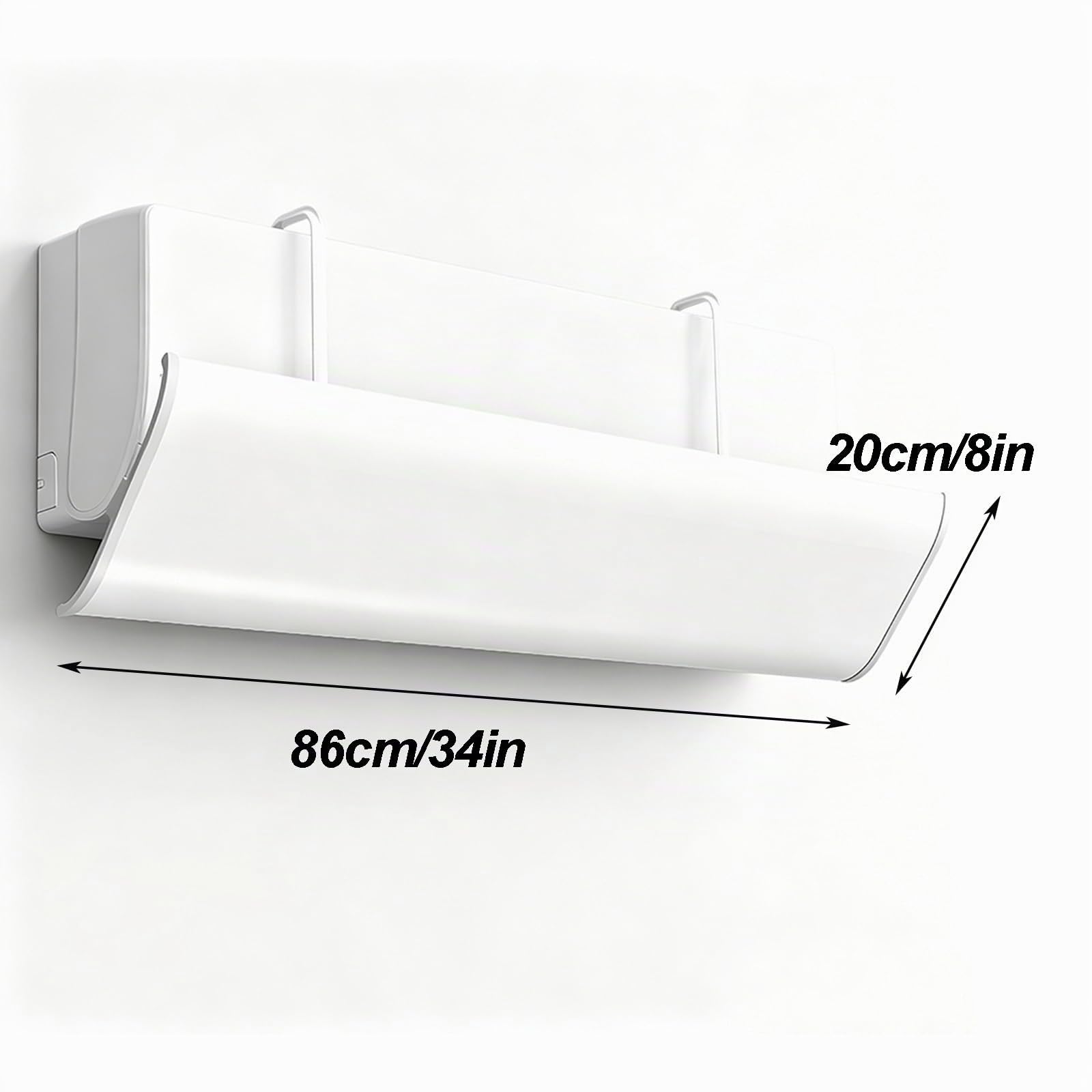 Deflettore Condizionatore Universale Rinforzato, Deflettore Aria Condizionata Split e a Parete, Pannello Anti-Flusso Diretto per Casa e Hotel(86x20cm/34x8in)