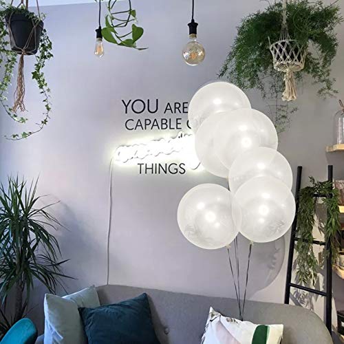 Elecrainbow 12 Inches 100 Pieces Thickened Clear Balloons Transparent Quality Latex Balloons,Party Supplies For Birthday Wedding Baby Shower Graduation Anniversary #TOP4