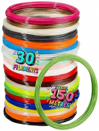 Image of Magicwand【30 Filaments】【5 Metres Each Total 150 Metres】 1.75 mm PLA Filaments for 3D Pens【Multicolored】