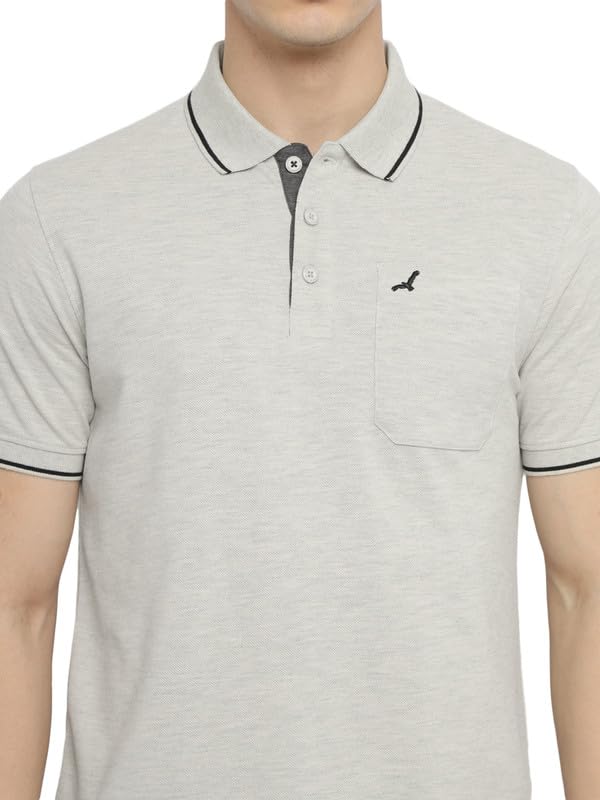 Image of AMERICAN CREW Polo Collar T-Shirt for Men with Pocket