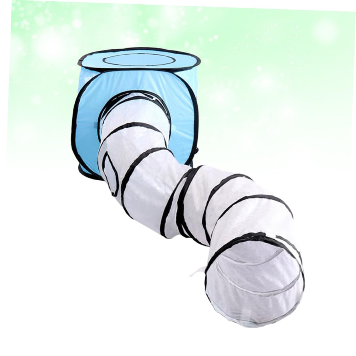HEMOTON Tunnel S pour Chat Pliable Jouet Interactif Chatons Bleu Tunnel Chat Jouet