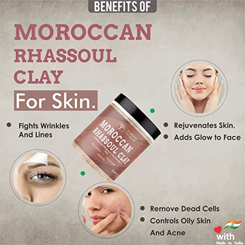 Image of Forest Ocean 100% Pure Calcium Bentonite Clay & Moroccan Rhassoul Clay Powder Combo Pack For Hair Care & Skin care, Unisex - (150g Each Pack Of 2)