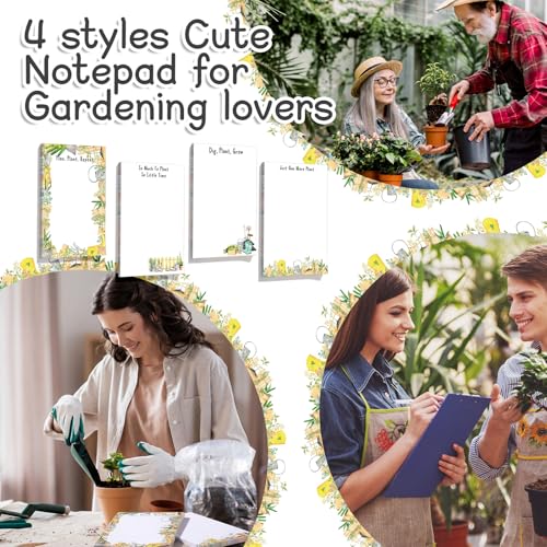 Image of Tinlade 200 Sheet 4 Styles Gardening Gifts for Women to Do List Notepad Gift Checklist Handy Birthday Garden Gifts for Plant Lovers Gardeners Plant Lady Momwife Grandma Gardening Present, 4'' x 6''
