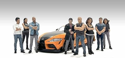 Miniatura 3 de American Diorama Car Meet 3 Figura 6, azul 76331 - Figura 118 a escala - Accesorio de diorama