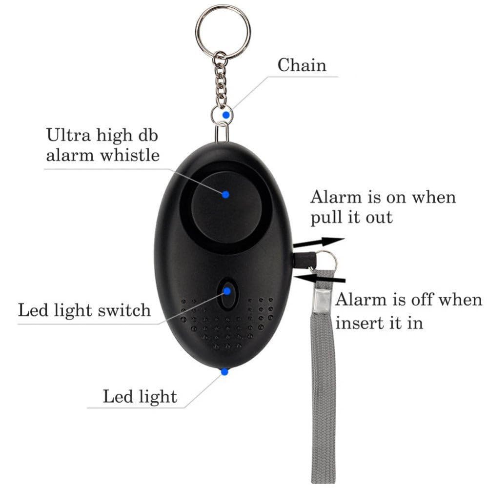 Personal Alarms For Women, Reusable Police Approved 140DB LOUD Security Alarms Keychain with LED Light - Image 4