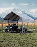 GarveeLife 13'x16'x11' Metal Carport, Steel Heavy Duty Car Ports for All-Weather, for Cars, Motorcycles, ATV, or Boats, N.W. 500 Lbs