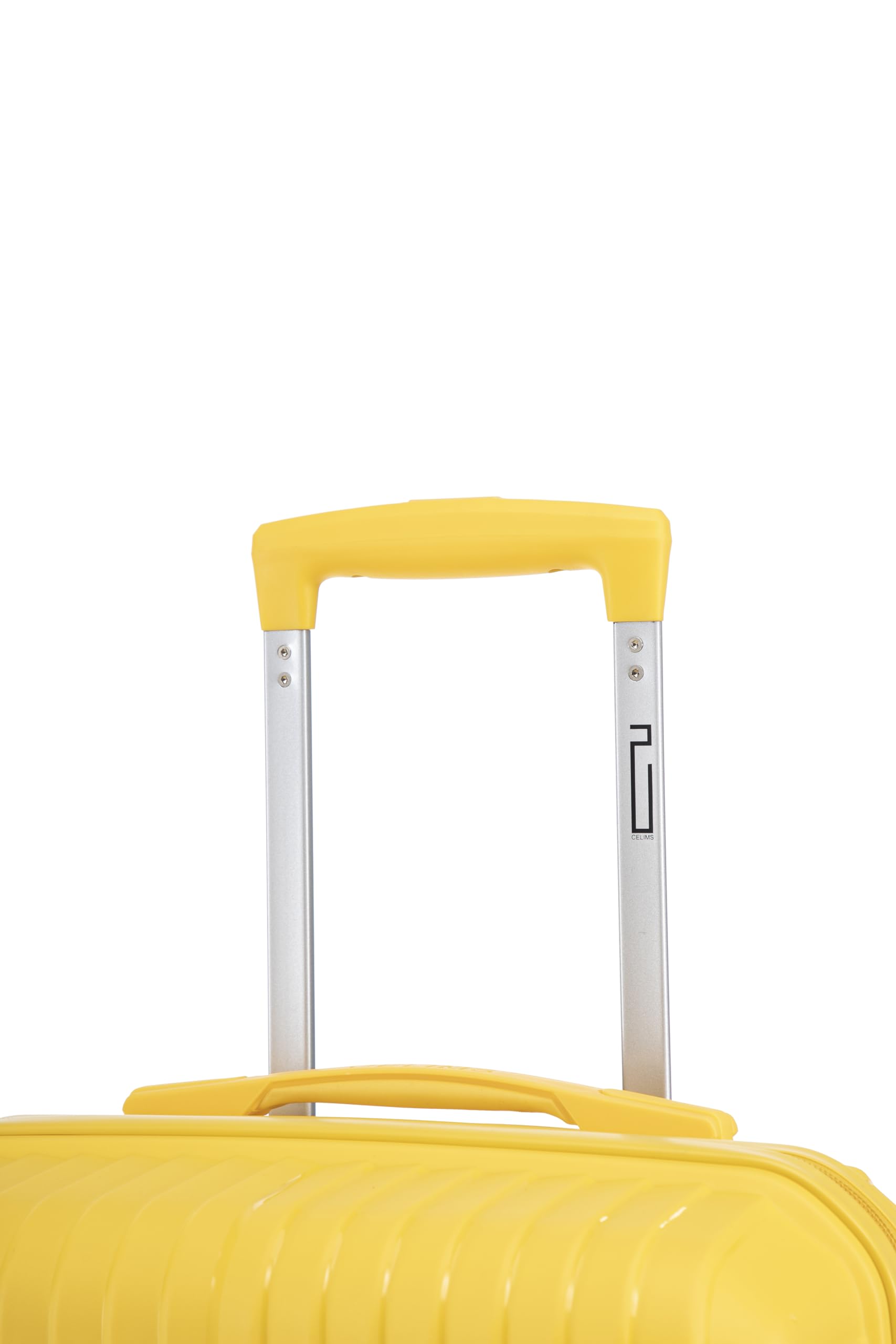 CELIMS - Duża Walizka z Polipropylenu | Model 2025 | Rozmiar 75cm 23kg | Zamek TSA | 8 Kółek 360 | Żółty