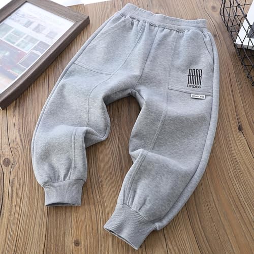 Boys Cargo Pants Casual Solid Color Elastic Wasit Pull On Trousers Soft Comfy Lounge School Pants for Boys 5-12 Years2