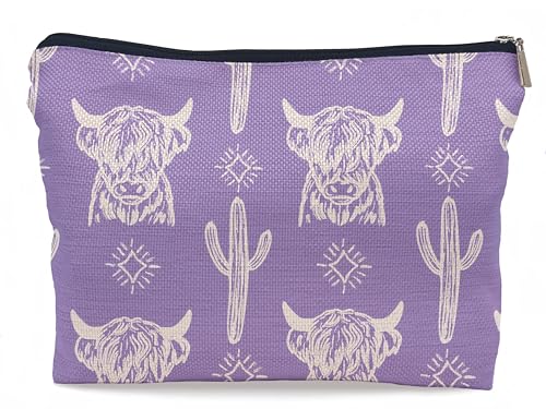 Image of Western Makeup Bag,Western Gifts For Women,Cow Makeup Bag,Cowgirl Stuff,Western Stuff For Women,Western Gifts,Cowgirl Gifts(COW D)