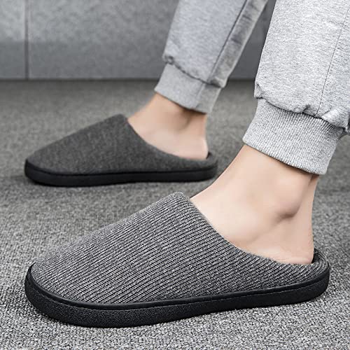 YUKTOPA Men's Women's Memory Foam Slippers Comfy House Slippers Warm Soft Plush Lining Closed Toe Bedroom Slippers 5