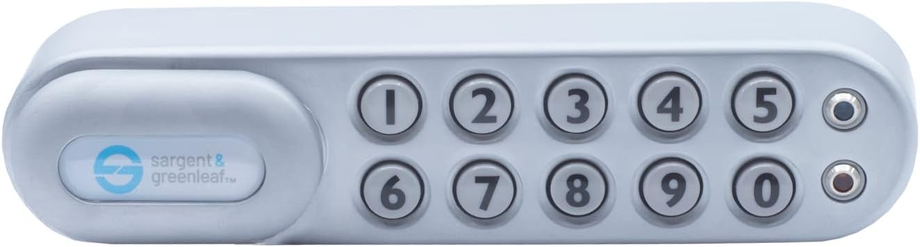 Sargent & Greenleaf 1300V Electronic Digital Keypad Mechanical Code Lock for Medical Carts, Cabinet, Drawers, and Lockers, Battery Included (Zinc, Right) Sargent & Greenleaf 1300V Electronic Digital Keypad Mechanical Code Lock for Medical Carts, Cabinet, Drawers, and Lockers, Battery Included (Zinc, Right)