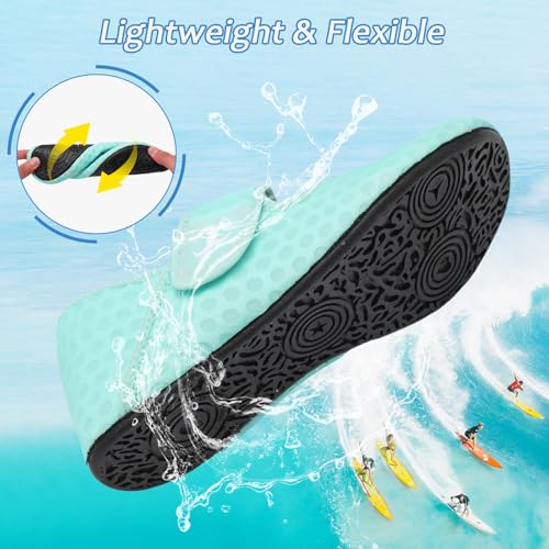 Image of Water Shoes for Women Men Barefoot Beach Swim Aqua Socks Summer Wide Slides Sandals Quick Dry Pool River Sea Sock Shoes