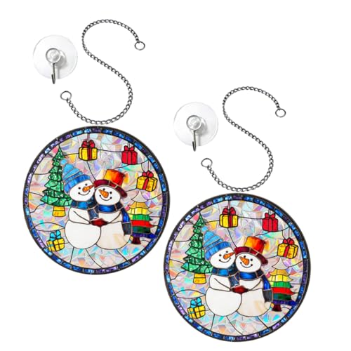Panneaux attrape-soleil de Noël en acrylique teinté FCXDMY pour décoration murale festive