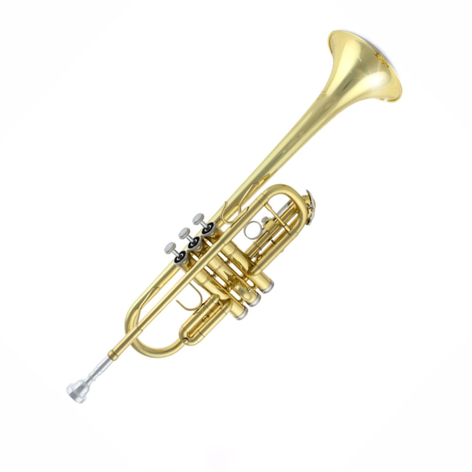 Standard Trąbka Trąbka Instrument C Klucz Profesjonalny Mosiądz Srebrzona Stal Nierdzewna Standard Trwały Ton