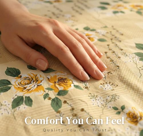 Image of VAS COLLECTIONS 300 TC Premium Cotton Bedsheet Set Double Bed | Soft Breathable Flat Sheet with 2 Pillow Covers | Luxury Printed Bedding | Elegant Durable Bed Linen 230x254 cm (Warm Beige)
