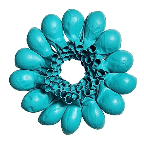 Image of 90 Packa Teal Balloons 18 inch Turquoise Latex Big Balloons for Party Decorations and Events ZWZLIULIAN