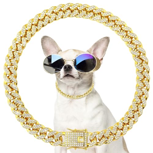 Dog Chain Cuban Link Gold Collar