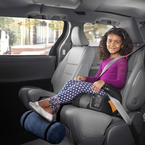 Image of Car Seat Foot Rest for Kids | Car Seat Accessories | Leg Rest for Car Seat Kids | Car Foot Rest with Extra Long Straps Adjusts to Any Carseat Or Toodlers Booster Seat Navy by SWANOO