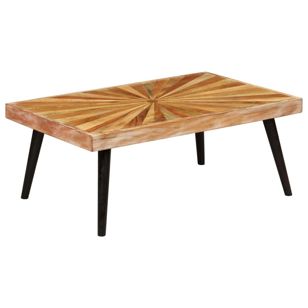 Mesa de salón de madera maciza de mango, 90 x 55 x 36 cm, mesa de salón, mesas de salón, mesas de café, para un ambiente acogedor