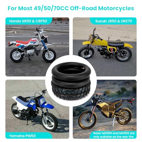 2.5-10″ Off-Road Tire and Inner Tube Set, Dirt Bike Tire