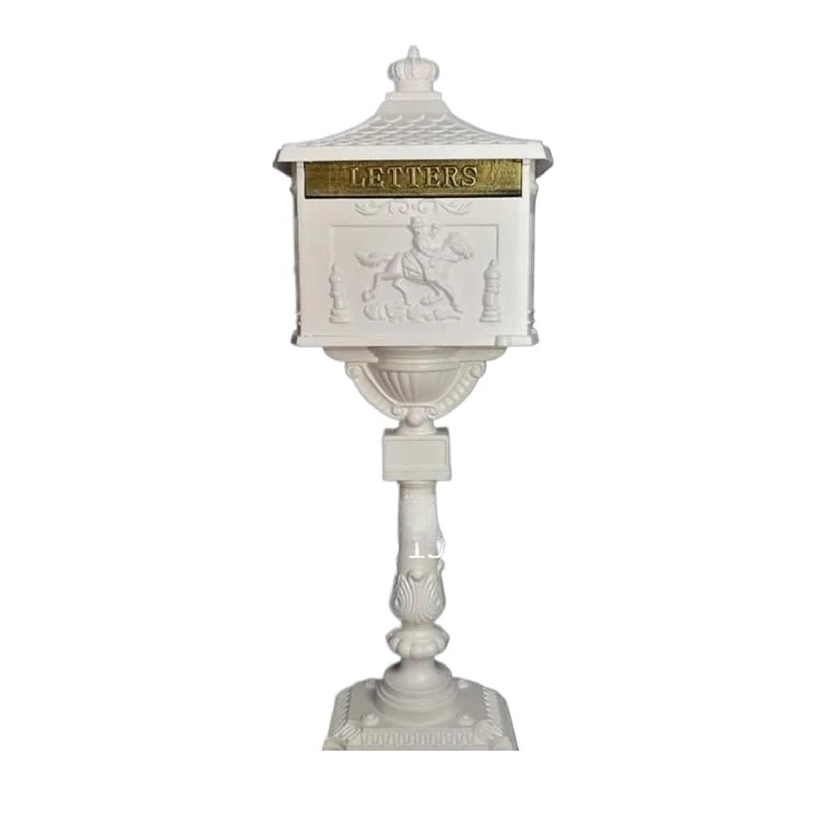 Locking Mail Box for Outside, Wall Mount Mailbox Cast Aluminum Vertical Villa Floor To Ceiling Multicolor(Color-05)