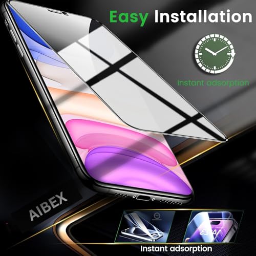 Image of AIBEX Privacy Tempered Glass for Apple iPhone 11 / Apple iPhone XR| 9H Hardness | Anti-Spy Screen Guard | Anti-Fingerprint | Edge-to-Edge Privacy Protection | Bubble-Free Installation