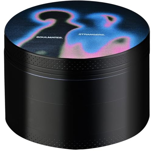 Sytranrein Kräutermühle, Ø 63mm Metallmühle mit Pollenfänger, tragbare 4-teilige Mühle für trockene Kräuter und Gewürze