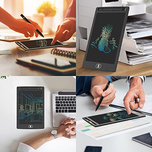 [Paquete de 2] Tableta digitalizadora LCD reutilizable de 8,5 pulgadas, tablero de notas TIQUS con stylus — Negro miniatura 7