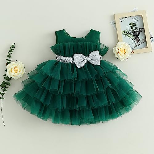 Toddler Girl Cute Ball Gown Sleeveless Bow Mesh Tulle Tutu Princess Dresses Formal Party Dress2