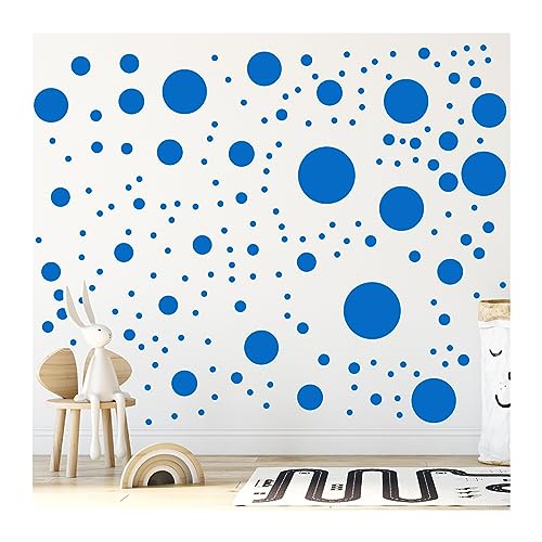StickerDeen 500+ Assorted Polka Dot Circle Wall Stickers for Kids Bedroom Living Room Classroom