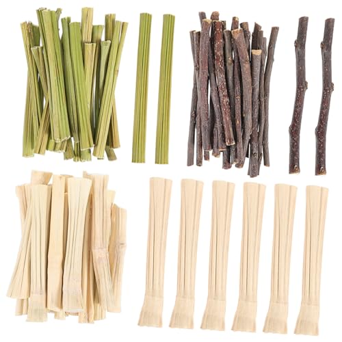 FONDOTIN 55個小動物用磨牙棒 本 うさぎ チンチラ モルモット用おや 天然の