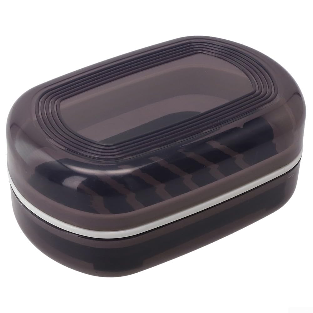 ARMYJY Travel Soap Cases,Lid Reusable Soap Box, Portable Soap Box for Home, Bathroom,Business Travel, Hiking(Black)