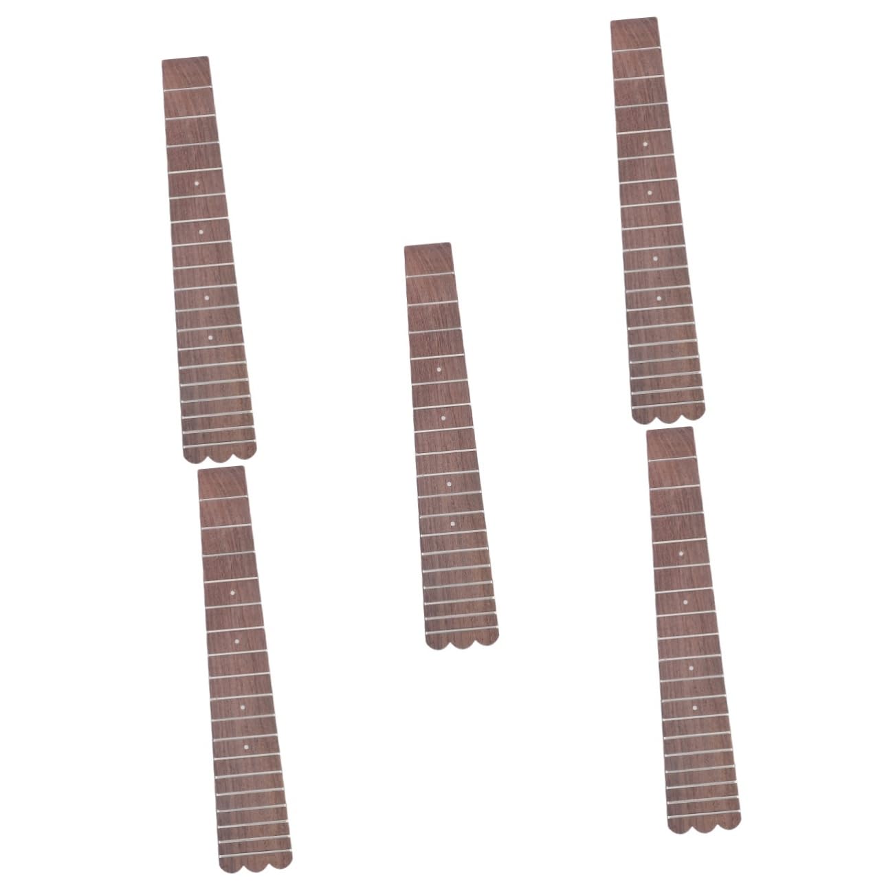 ibasenice 5stücke Holz Ukulele Griffbrett Roséholz Bünde Stabil Und Langlebig Idealer Ersatz Für Beschädigte Fingerbretter Lösung Für Ukulele-liebhaber