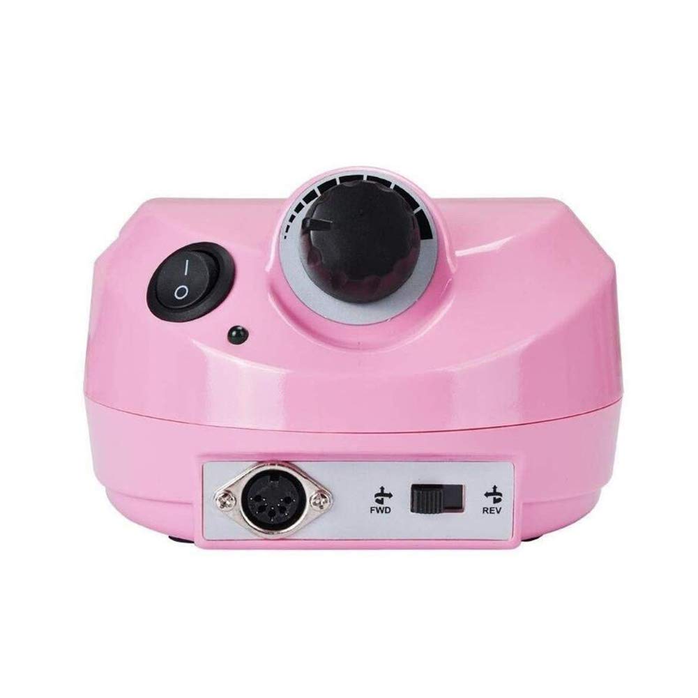 Pulidor Limado Profesional Acrilico Pulidor de Uñas Profesional 30000RPM Manicura Pedicure Equipo Eléctrico Arte de uñas Archivo Perforar Gel de curado Esmalte de uñas Herramientas de manicura, pink