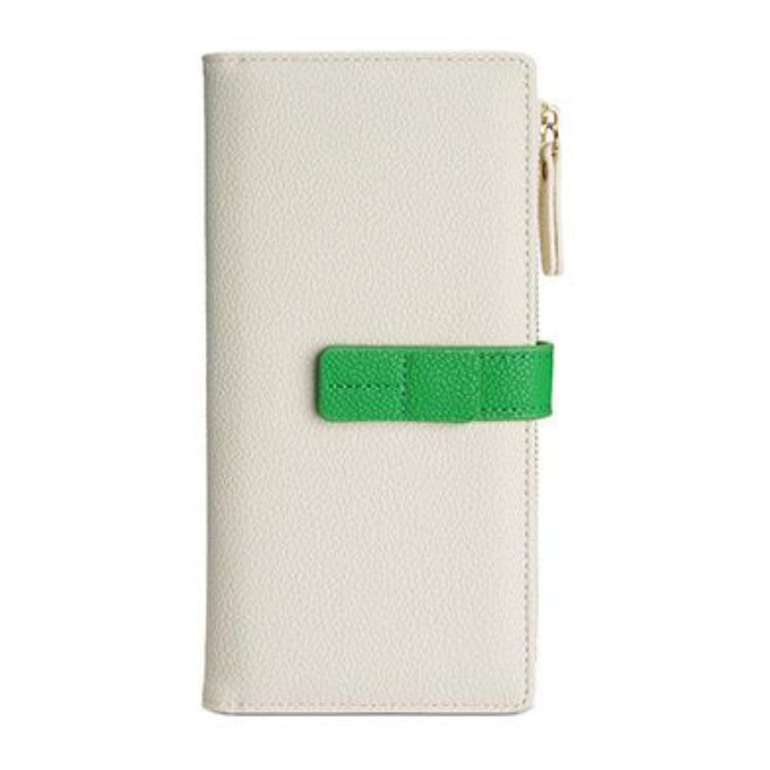 Women Wallet Slim | Cameo Color Bifold Long Purse Clutch | Phone,Cash,Coin, Credit Card Holder, with Zip Pocket for Girls and Ladies (White)-image-2