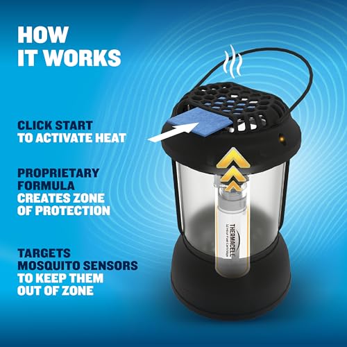Image of Thermacell Mosquito Repellent Lantern; No Spray Mosquito Repellent For Patios; Includes 12-Hours of Protection; Scent-Free, No Flame Citronella Candle Alternative