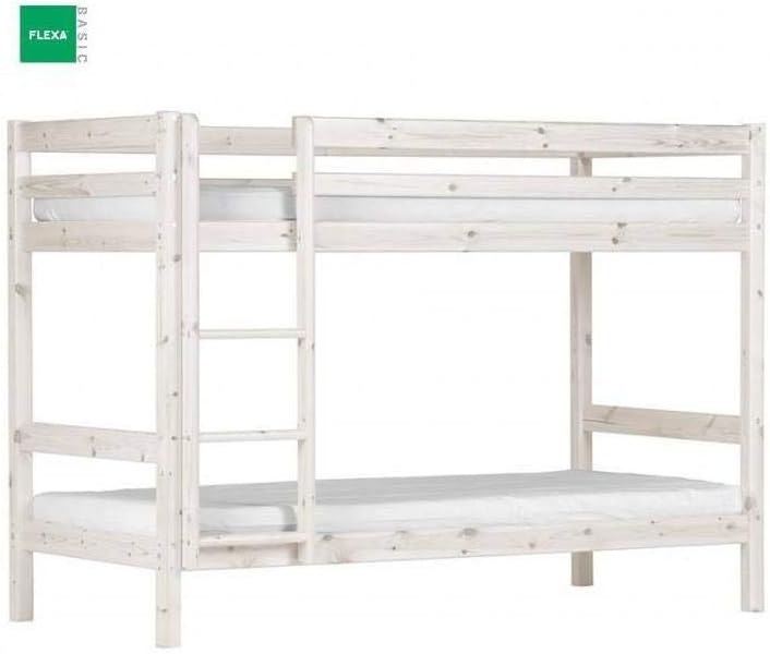 Flexa Bunk Bed Varnished Pine Bleached Size 90 x 200