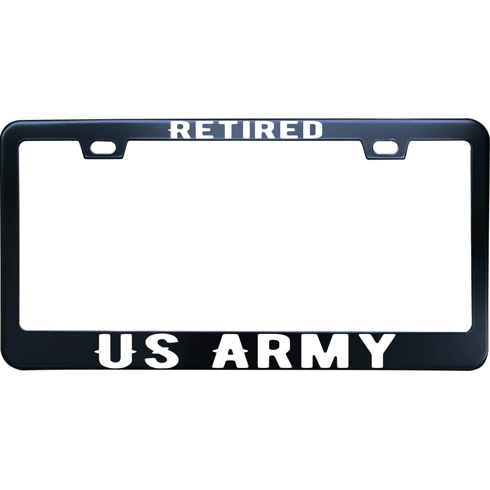 HuiYaoEC Retired US Army License Plate Frames with 2 Holes & Screws, Anti-Rust & Corrosion - 12"x6" FITS for US & Canada
