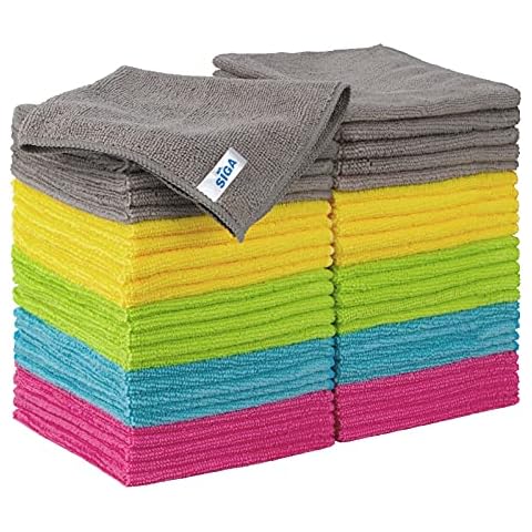 MR.SIGA Microfiber Cleaning Cloth, All-Purpose Cleaning Towels, Pack of 50, Size 11.8 x 11.8 in Cover