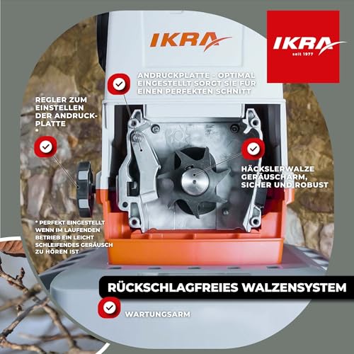 IKRA Elektro Gartenhäcksler Walzenhäcksler ILH 3000A, inkl. Gartenschere – Ansicht 3