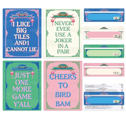 Set Accesorios Mahjong 12 Piezas PVC para 4 Jugadores miniatura 1